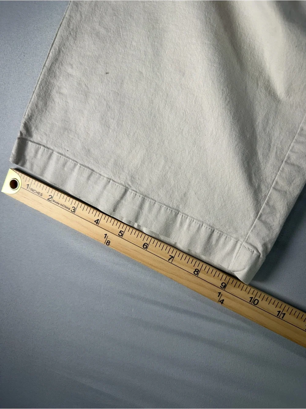 Sigrid Olsen SO Blue Cropped Wide Leg Chino Pants Khaki Women’s Size 10 #975